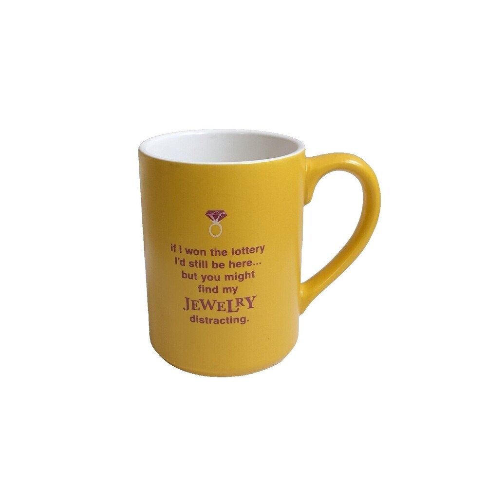 Humorous Hallmark Mug If I Won the Lottery You Might Find My Jewelry Distracting